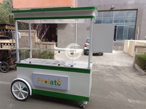 Snack Outdoor Hot Dog <strong>Ice</strong> Cream Trolley Coffee Push Cart - Product Image 5