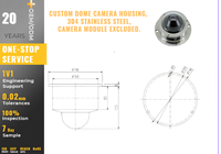 Carcasa de Cámara Domo Personalizada de Acero Inoxidable 304, Fabricante de Cajas para Cámaras de Seguridad CCTV