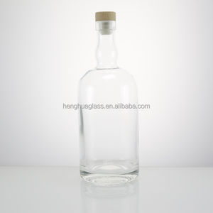 Fabricante Vazio 500ml 750ml 1000ml 1 Litro De Vidro <span class=keywords><strong>Gin</strong></span> Álcool Whisky Licor Rum Vodka Super Flint Garrafas com Cortiça - Product Image 4