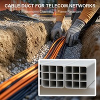 Conduit électrique carré en PVC à 9 trous pour gaine de câbles