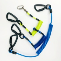 Câble en acier, ressort en plastique, cordon d'extension enroulé, cordon en spirale, outils de fixation, lanière de sécurité