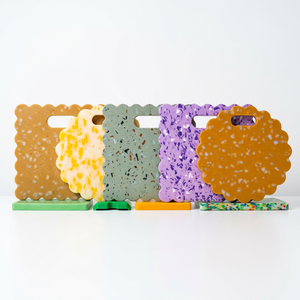 Tabla de cortar ecológica de calidad alimentaria, de UHMWPE, PE, HDPE colorida, de plástico reciclado. - Product Image 1