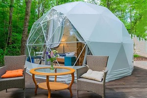 เต็นท์โดมพีวีซีกันน้ำทันสมัยหรูหรา<span class=keywords><strong>3</strong></span>ม. ถึง60ม. สำหรับครอบครัวพักผ่อนและตั้งแคมป์กิจกรรมกลางแจ้ง - Product Image 4