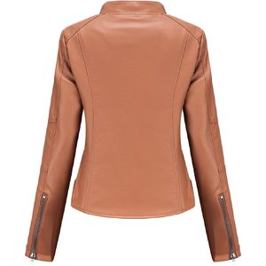 Chaqueta de cuero genuino de alto rendimiento para mujer, para invierno, transpirable, cómoda, nuevo diseño, con tejido de punto. - Product Image 2
