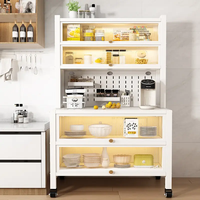 Étagère en métal pour cuisine, armoire de salle à manger, du sol au plafond, rangement à domicile, étagère de rangement multifonctionnelle pour la maison, le salon