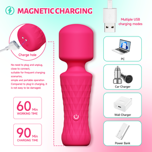 2025 Hot Bán ODM/OEM có thể sạc lại Silicone cơ thể cá nhân Vibrator phụ nữ không thấm nước mini Wand Massager - Product Image 6