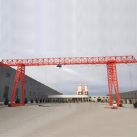 Grue portique à double poutre, directe usine, 2 à 16 tonnes, télécommandée, pour construction industrielle, avec moteur et boîte de vitesses, portée 5m-35m, 20m