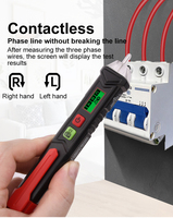 NCV détecteur de tension AC HT100P 3 phases Rotation testeur de tension mètre stylo de Test indicateur électrique avec détection de tension de Phase
