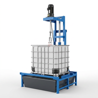 Agitateur-mélangeur vertical électrique 4 kW 1000 L en acier inoxydable/acier au carbone à vitesse variable pour shampoing liquide