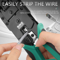 Pince à sertir professionnelle multifonction pour câbles Ethernet en acier, dénudeur et coupe-fils RJ45, anti-électrostatique pour maintenance réseau