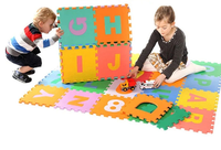 Tapis de puzzle en mousse EVA souple avec lettres et chiffres pour l'apprentissage précoce des enfants