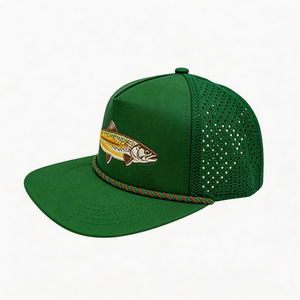 Casquettes Snapback Respirantes à 5 Panneaux en Polyester 100% Perforé au Laser de Haute Qualité avec Motif Lettres, Idéales pour le Sport, Logo Personnalisé - Product Image 2