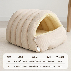 <span class=keywords><strong>Cama</strong></span> Cueva para Perros y Gatos, Tipo <span class=keywords><strong>Nido</strong></span> Cerrado, para Interiores, para Gatos y Perros Pequeños y Grandes, para Descansar y Dormir, Desmontable, Lavable, Suave y Acogedora - Product Image 4