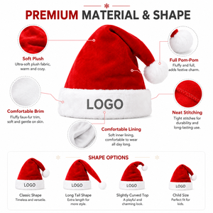 Chapeau <span class=keywords><strong>de</strong></span> Père Noël en tricot torsadé avec logo personnalisé, bordure en fourrure blanche et pompon, idéal pour les fêtes <span class=keywords><strong>de</strong></span> Noël, les cadeaux promotionnels en gros - Product Image 4