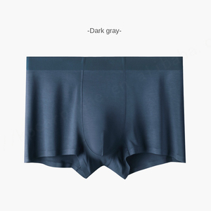 Grandes culottes pour hommes personnalisées grande taille sous-vêtements en modal gros homme boxeurs sans couture mi-taille respirant slips Shorts - Product Image 6