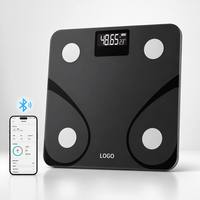 Balance électronique numérique compacte intelligente et précise avec écran LED, capacité de 180 kg, pour usage au bureau, surveillance de la composition corporelle
