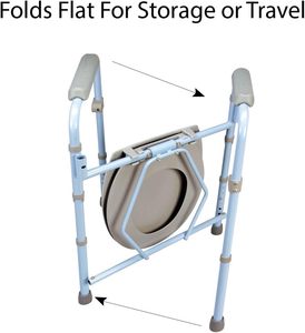 Asiento de <span class=keywords><strong>inodoro</strong></span> elevado con <span class=keywords><strong>inodoro</strong></span> plegable 3 en 1, orinal portátil <span class=keywords><strong>para</strong></span> personas mayores/adultos - Product Image 2
