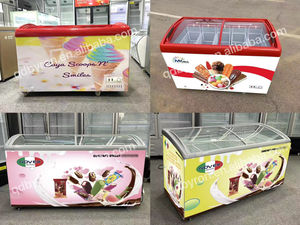 Gabinete de inmersión de helados/congelador de exhibición horizontal de helados/vitrina de helados en la cafetería 1/3 () - Product Image 2