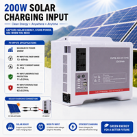 Générateur solaire portable 300W sortie AC, 200W entrée PV, 350W charge AC, station d'alimentation tout-en-un