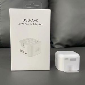 High Quality 35w Dual Port Usb A+<b>c</b> Power <b>Adapter</b> Wall Charger Uk <b>Plug</b> Quick Fast Charger for Phone 15 16 Pro Max Wall Charger - Product Image 1