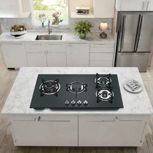 Table de cuisson à gaz encastrable en acier inoxydable avec allumage électronique et protection anti-extinction pour GPL - Product Image 5