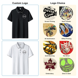 Camiseta de Golf de Lona de 250g de Secado Rápido, Antiarrugas, con Logotipo Personalizado, para Hombre, Venta al Por Mayor, OME de Alta Calidad - Product Image 4