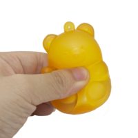 Balles anti-stress créatives écologiques XTQ TPR en forme d'ours amusant, solides, sensorielles, à presser, pour enfants de 5 à 7 ans