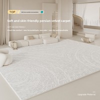 Tapis de zone moderne et minimaliste, couleur unie, style crème, sans lavage, essuyable, antidérapant, pour chambre à coucher, salon, tapis de chevet, décoration intérieure