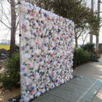 Mur de fleurs artificielles de luxe 5D vert personnalisé DKB pour mariage, anniversaire, hôtel, événement, toile de fond décorative, accessoires de décoration