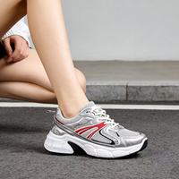 Chaussures de course minimalistes en cuir à lacets avec doublure en maille, semelle intermédiaire/extérieure en PVC, semelle épaisse, respirantes et légères pour l'automne