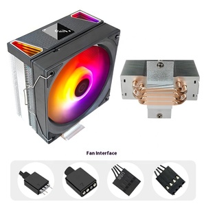 Bán buôn OEM bộ phận máy tính nhiệt độ thông minh hiển thị argb <span class=keywords><strong>CPU</strong></span> làm mát không khí cho Intel LGA 115x 1200 1366 1700/<span class=keywords><strong>AMD</strong></span> AM4 AM5 - Product Image 5