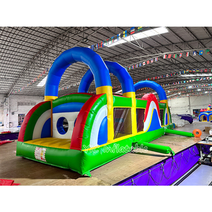 Circuito <span class=keywords><strong>de</strong></span> Obstáculos Inflable Comercial con Tobogán, Castillo Hinchable para Exteriores, Cama Elástica, Laberinto Inflable Grande - Product Image 1
