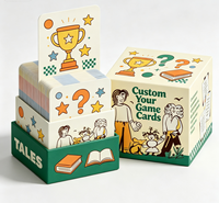 Cartes de conversation éducatives personnalisées en papier avec boîte à couvercle pour les couples, l'aventure, le plaisir et les fêtes