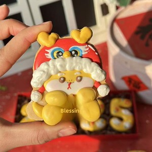 <span class=keywords><strong>Biscotti</strong></span> ghiacciati resistenti a forma di serpente con simboli fortunati per il Festival di Primavera, topper decorativi a tema cartone animato per il Nuovo Anno, regalo carino per l'Anno del Serpente - Product Image 3