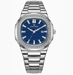 Nouvelle montre à quartz pour homme AOCASDIY, acier inoxydable, 42 mm, verre, aiguilles lumineuses, date, étanche 30 m, résistante aux chocs - Product Image 6