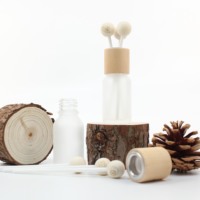 Diffuseur de parfum à roseaux, bouteilles d'aromathérapie, bouteille de diffuseur d'aromathérapie avec couvercle en bois