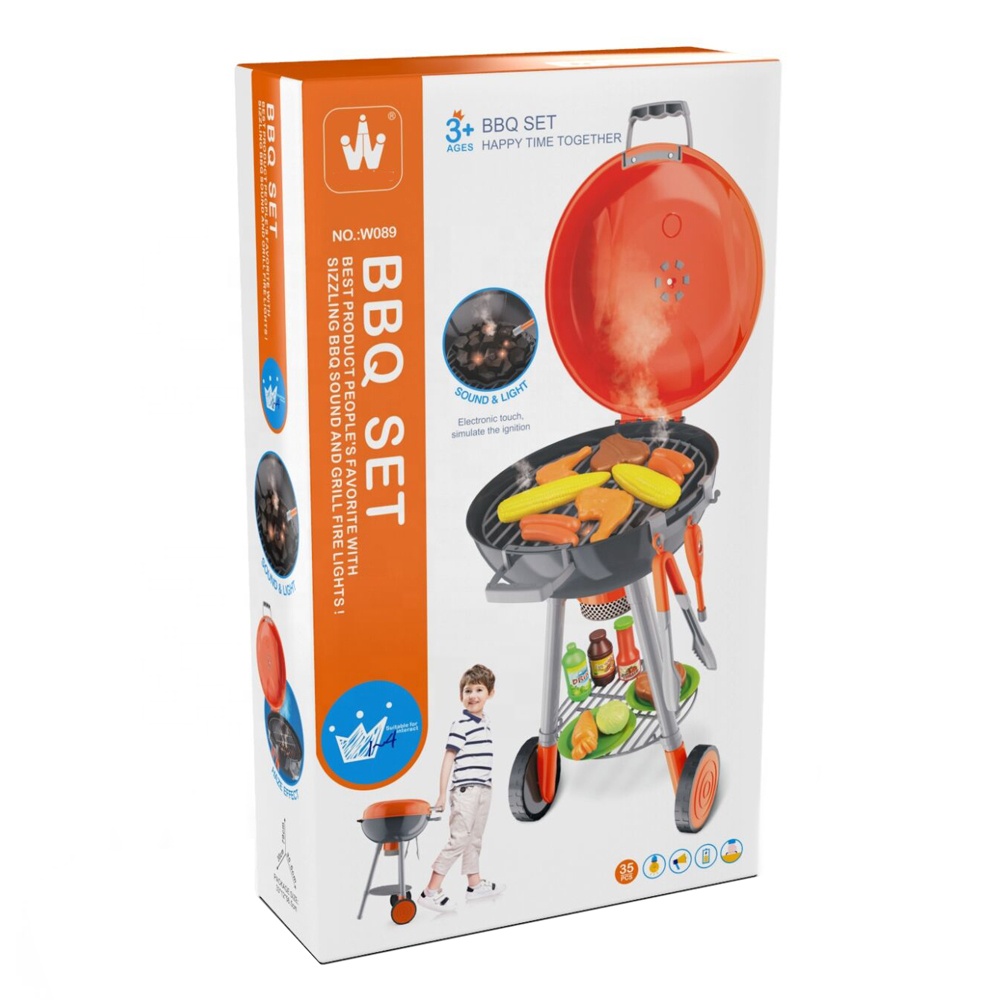Grill Jouet Cuisine Enfant 3 Ans + - Fruits Et Légumes à Découper, Plastique Sûr, Jeu De Rôle Chef - Cadeau Anniversaire Noël