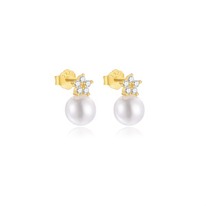 Élégantes boucles d'oreilles clous en argent 925 avec zircon et perle, motif papillon, plaqué rhodium, bijoux tendance pour anniversaires - Product Image 5