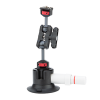 Support de caméra à ventouse Poyinco JN-044 avec rotule, bras magique et pompe à vide pour caméra d'action/DSLR/caméscopes/téléphone