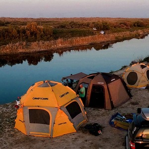 Double Layer waterproof family camping <b>tent</b> spacious dome <b>tent</b> easy setup four season outdoor <b>large</b> <b>tent</b> durable fiberglass - Product Image 4