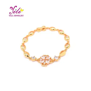 Yili Custom Nuevo Neues Produkt 18 Karat vergoldetes Armband Jewelry Four Leaf Clover Bracelet