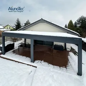 사용자 정의 정원 차양 알루미늄 야외 Pergola 스마트 오프닝 금속 루버 지붕 방수 및 방풍 전망대