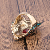 NYY Bagues en laiton plaqué or, style bohème vintage, luxe léger, ornées de cristaux et de strass imposants, vente en gros pour femmes, assortiment varié