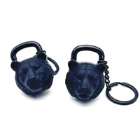 Personnalisé Fitness Kettlebell Porte-clés Caoutchouc PVC 3D Lion Forme Gym Porte-clés Pvc Caoutchouc Porte-clés Porte-clés