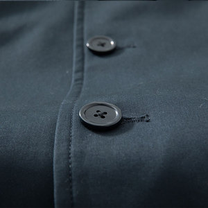 Top qualité Offre Spéciale hommes long <span class=keywords><strong>trench</strong></span>-coat marine foncé simple boutonnage centre évent veste imperméable long manteau pour hommes pourrait personnalisé - Product Image 6