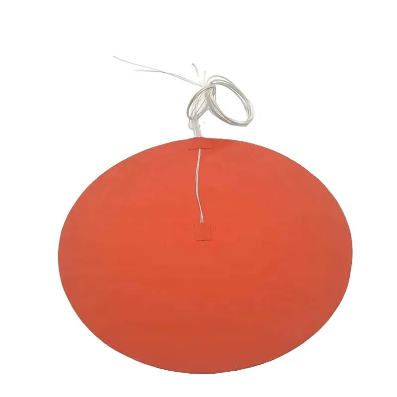 230V flexible round 400mm diameter silicone rubber heating pad heater 800w with 3M tape