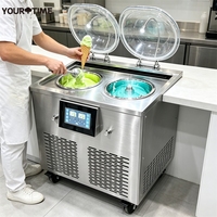 66L/H Dubbelcilinder Verticale Batchvriezer Met CE-certificaat Commerciële Ambachtelijke Gelato Hard IJs IJsmachine