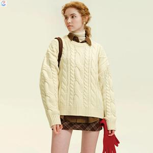 Custom <strong>Cable</strong> <strong>Knit</strong> <strong>Women</strong> Sweater Private Label OEM ODM Knitted Jumper High Quality Soft <strong>Cardigan</strong> For Winter Spring Wear - Product Image 1
