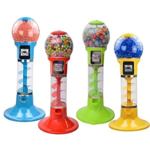 Yeni varış Spiral sakız kapsül otomat gumball makinesi ile kapsül oyuncaklar veya kabarık topu