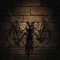 Fournitures de fête, accessoires fantaisie, décorations suspendues, accessoires d'horreur, chauve-souris en plastique simulée avec des yeux qui brillent, artisanat d'Halloween, squelette de chauve-souris